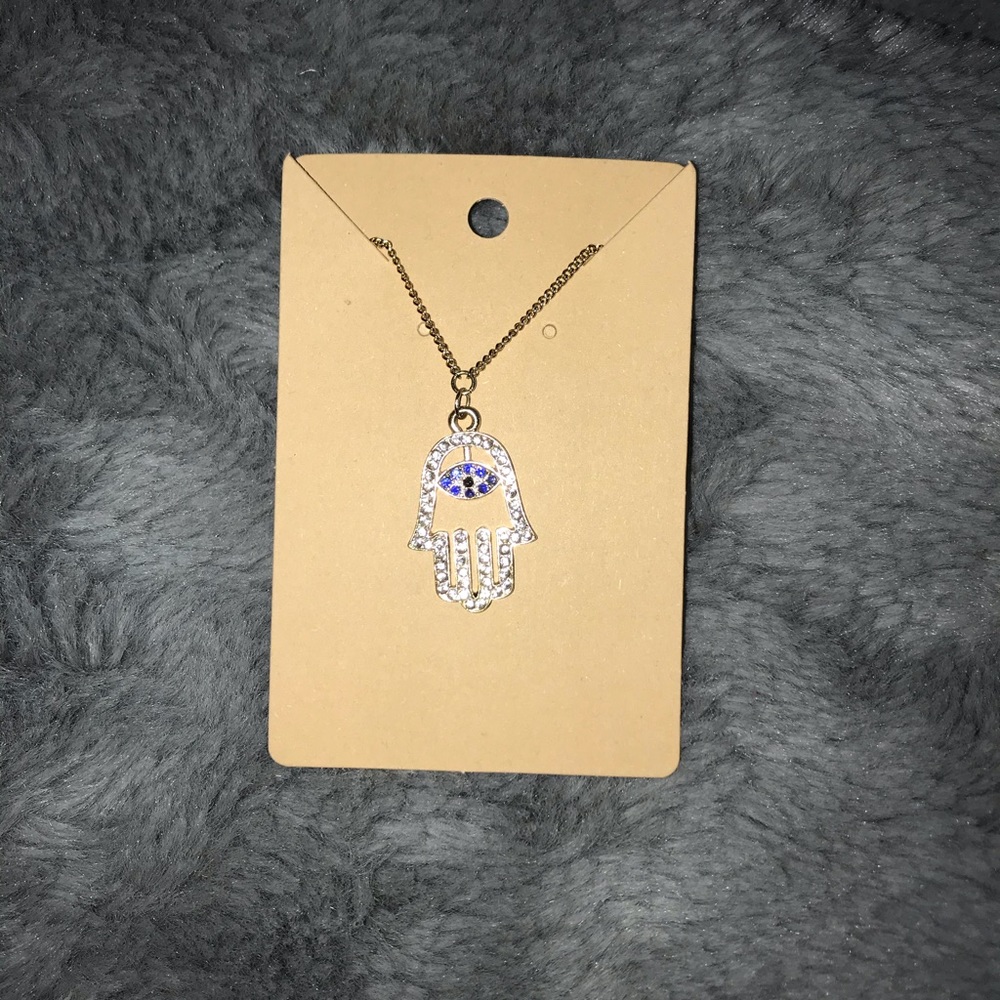 Gold and Silver Evil Eye Necklace